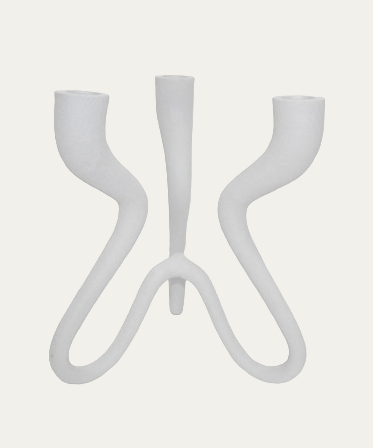 White Candle Holder