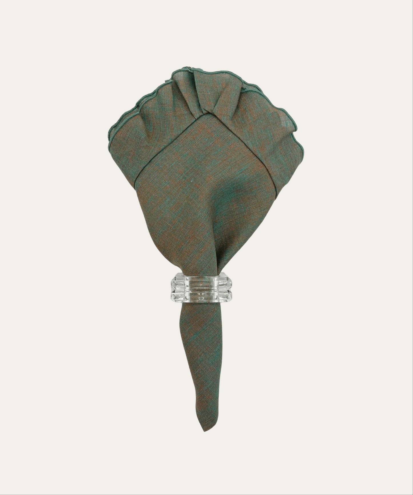Crossweave Ruffle Napkin, Teal Rose - Stephenson House