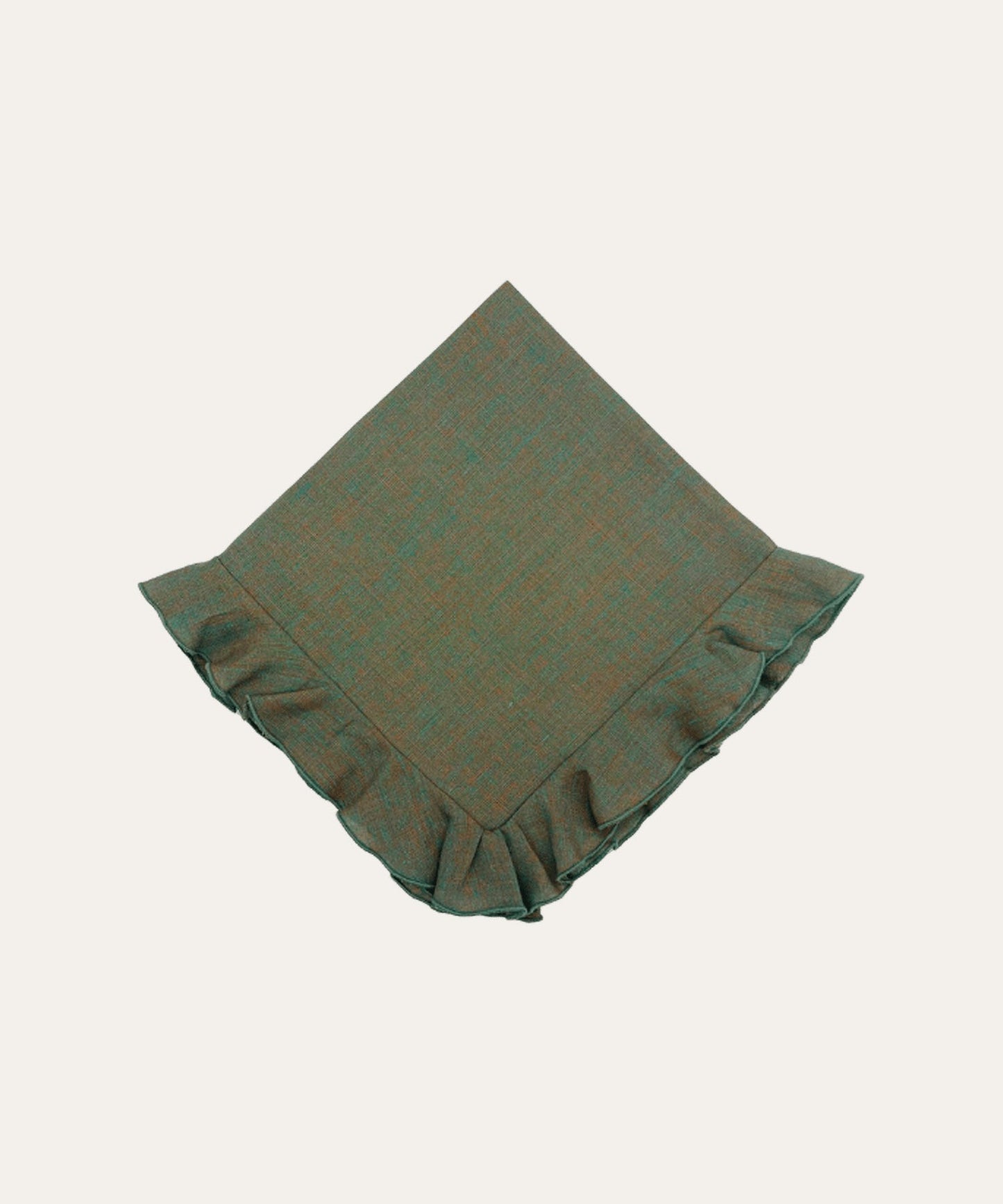 Crossweave Ruffle Napkin, Teal Rose - Stephenson House