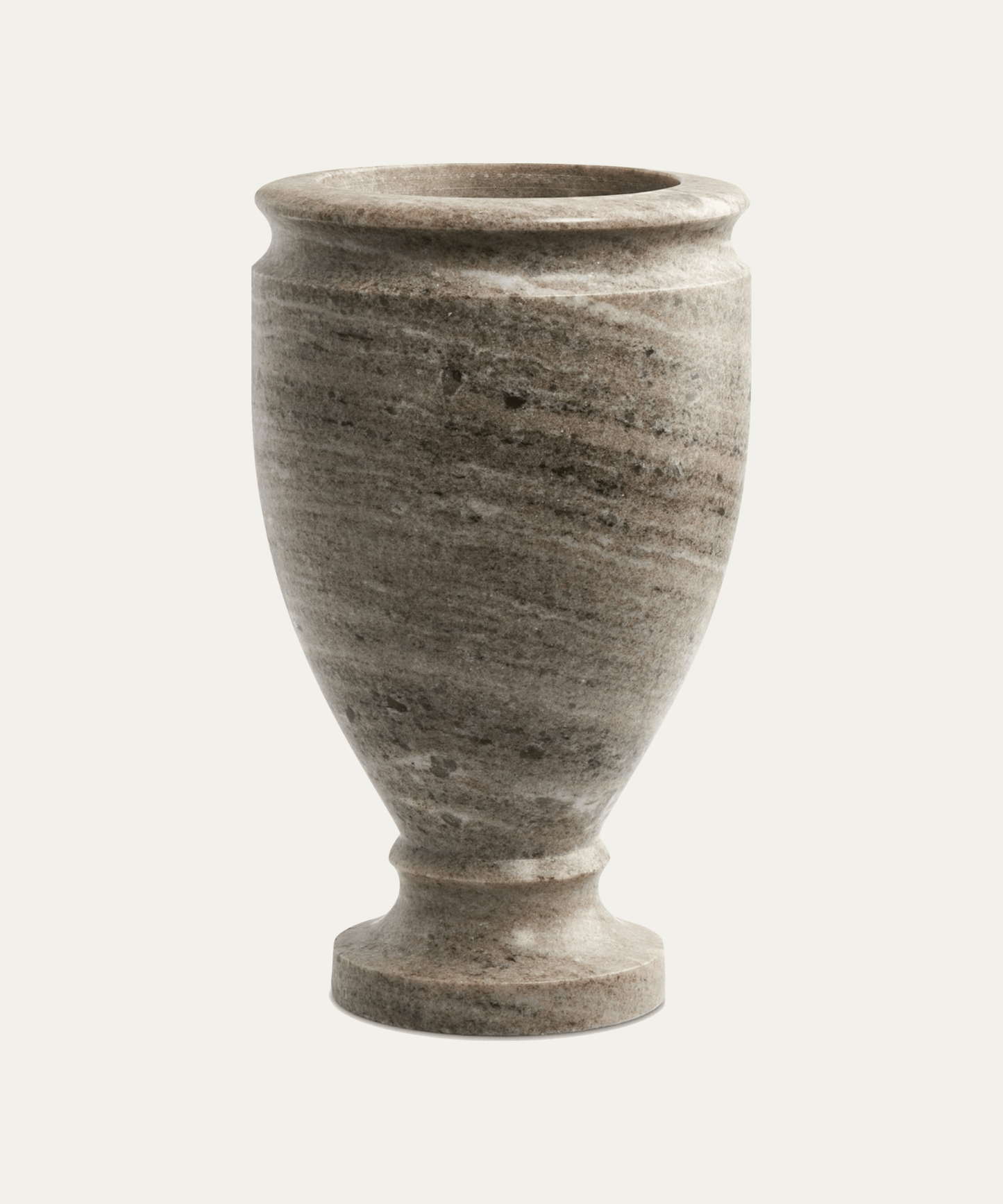 Antiqued White Marble Devi Vase - Stephenson House