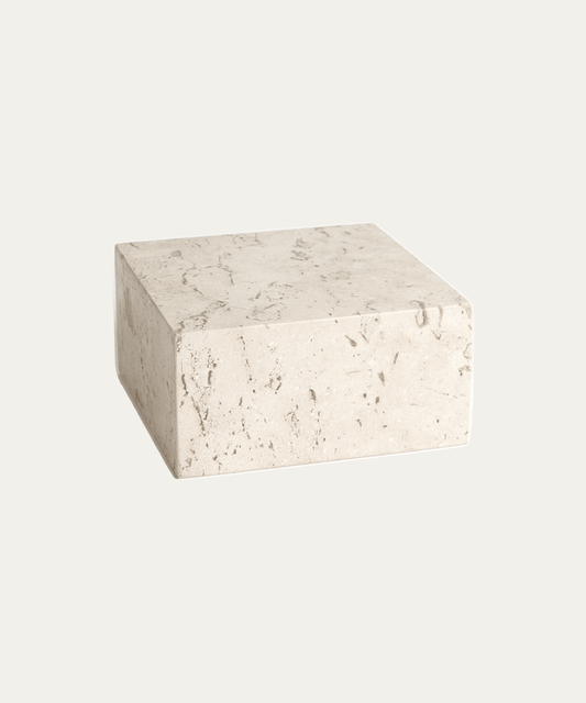 Travertine Cube Riser, 2 Sizes - Stephenson House