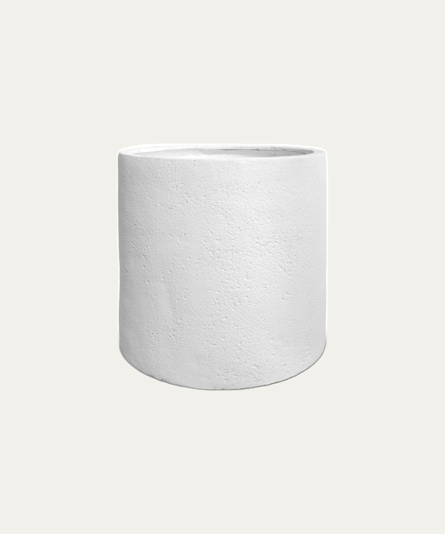 White Cylinder Planter - Stephenson House