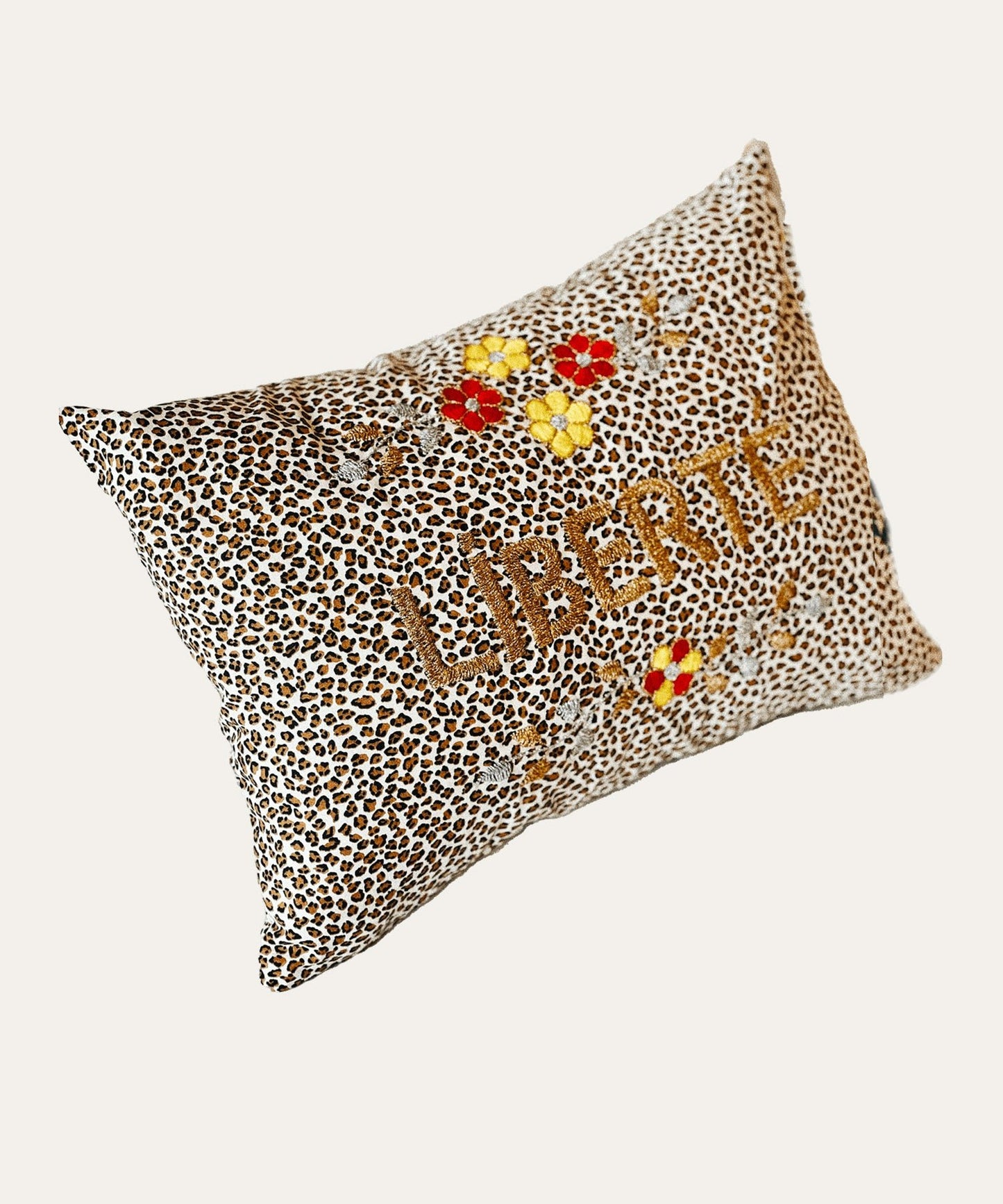 Embroidered Cushion, Liberte Leopard - Stephenson House