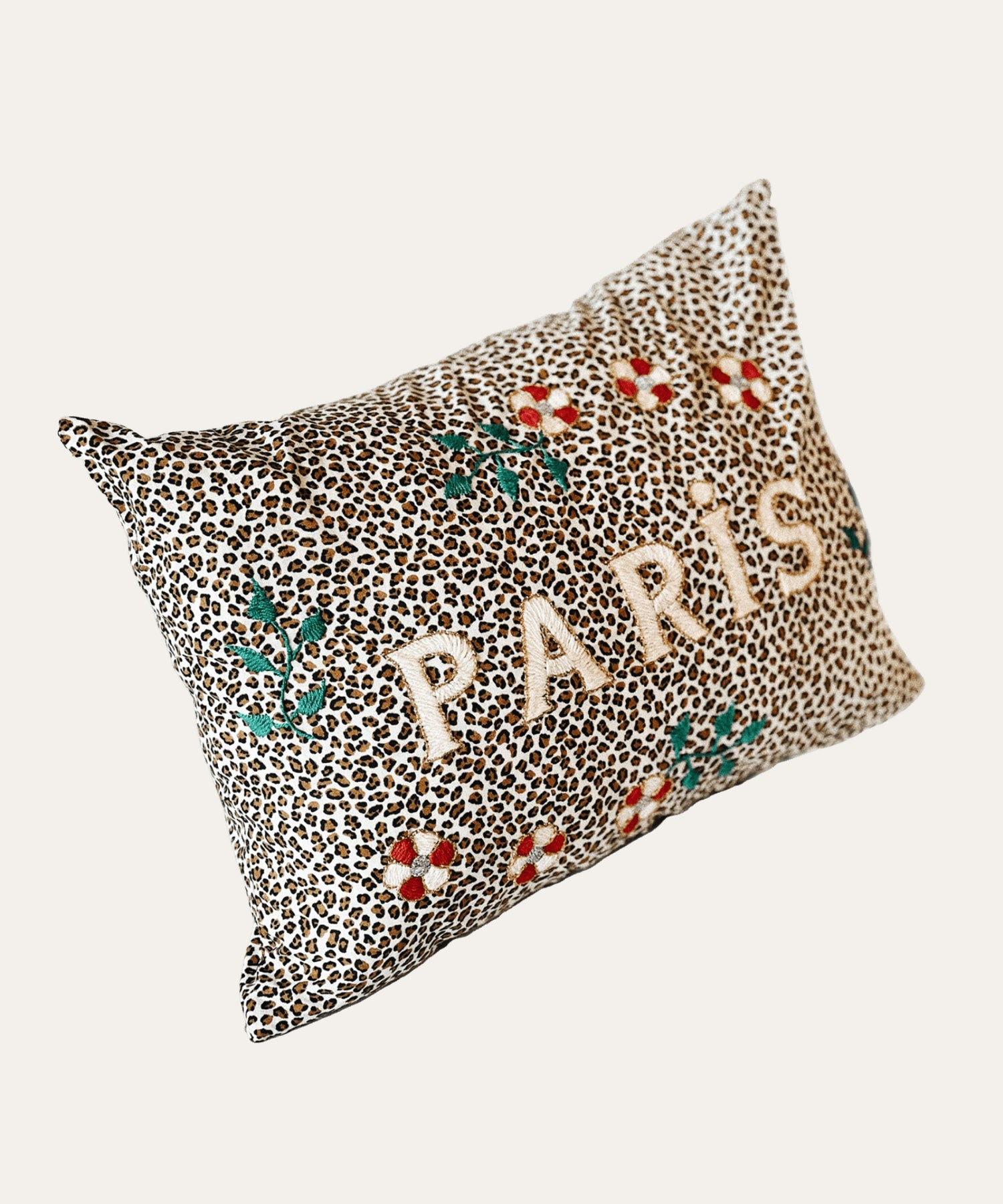 Embroidered Cushion, Paris Leopard - Stephenson House