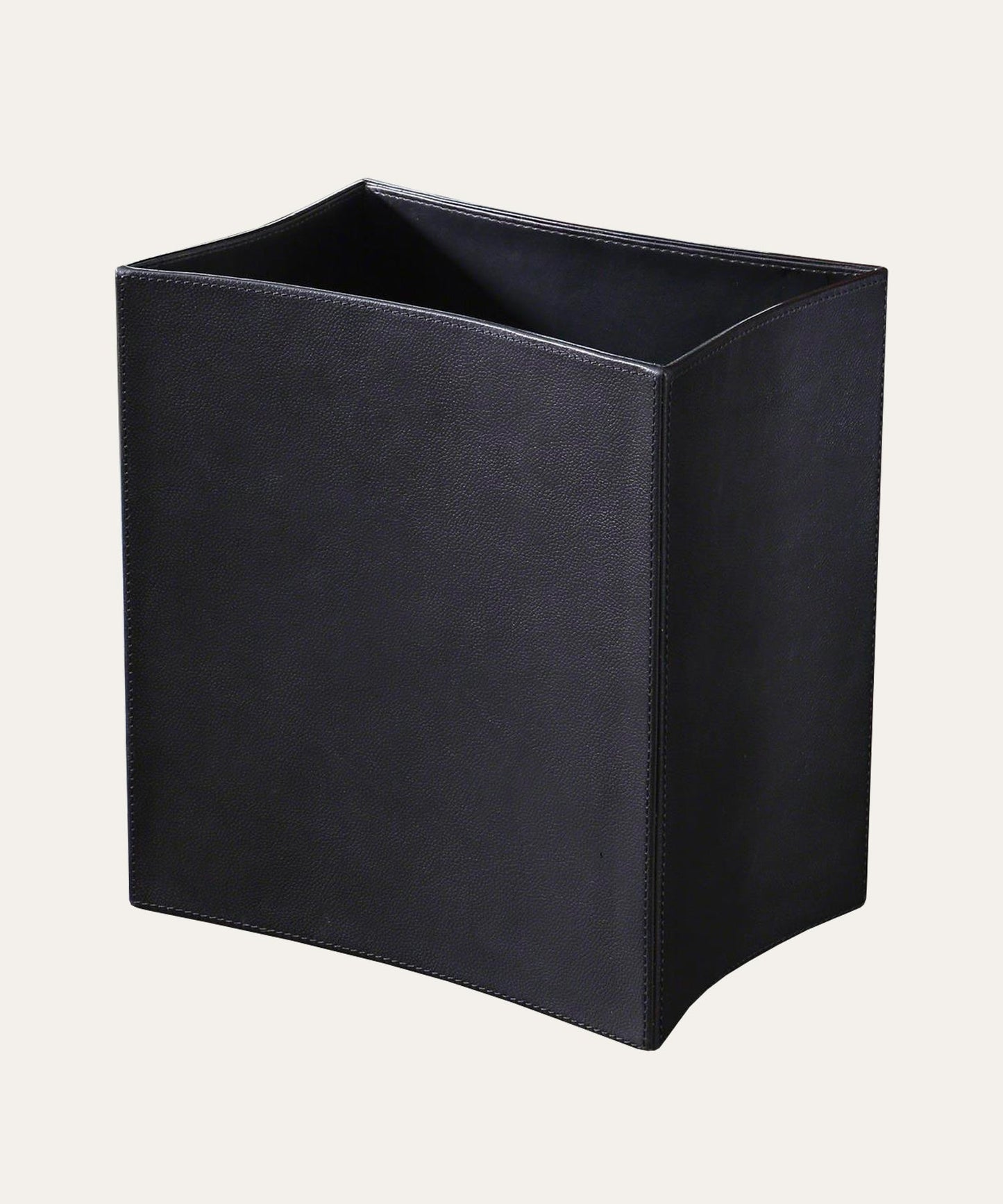 Folded Leather Wastebasket - Stephenson House