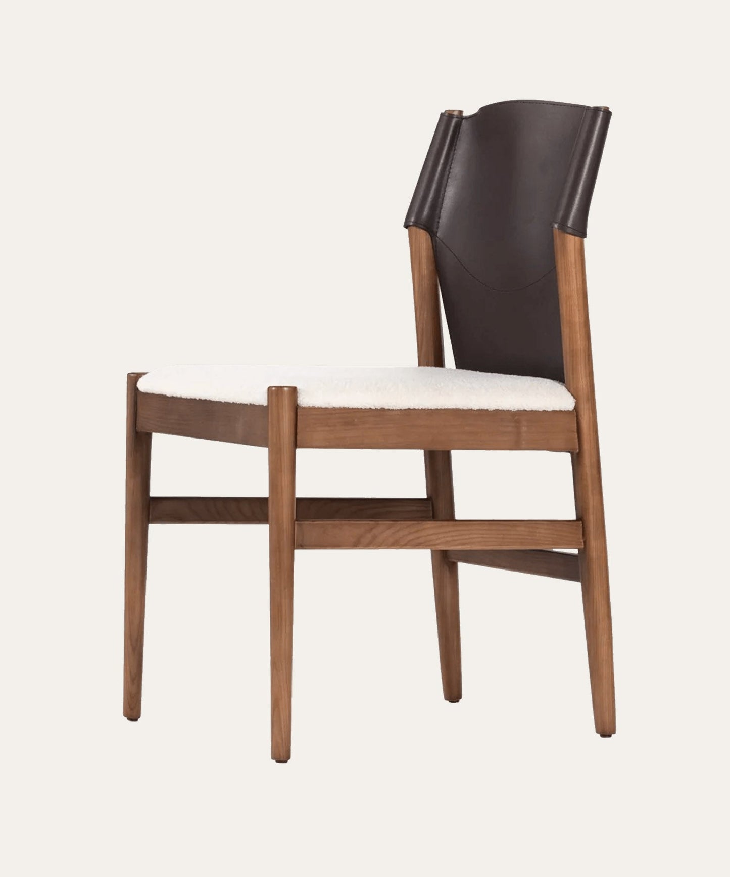 Leather & Boucle Dining Chair - Stephenson House