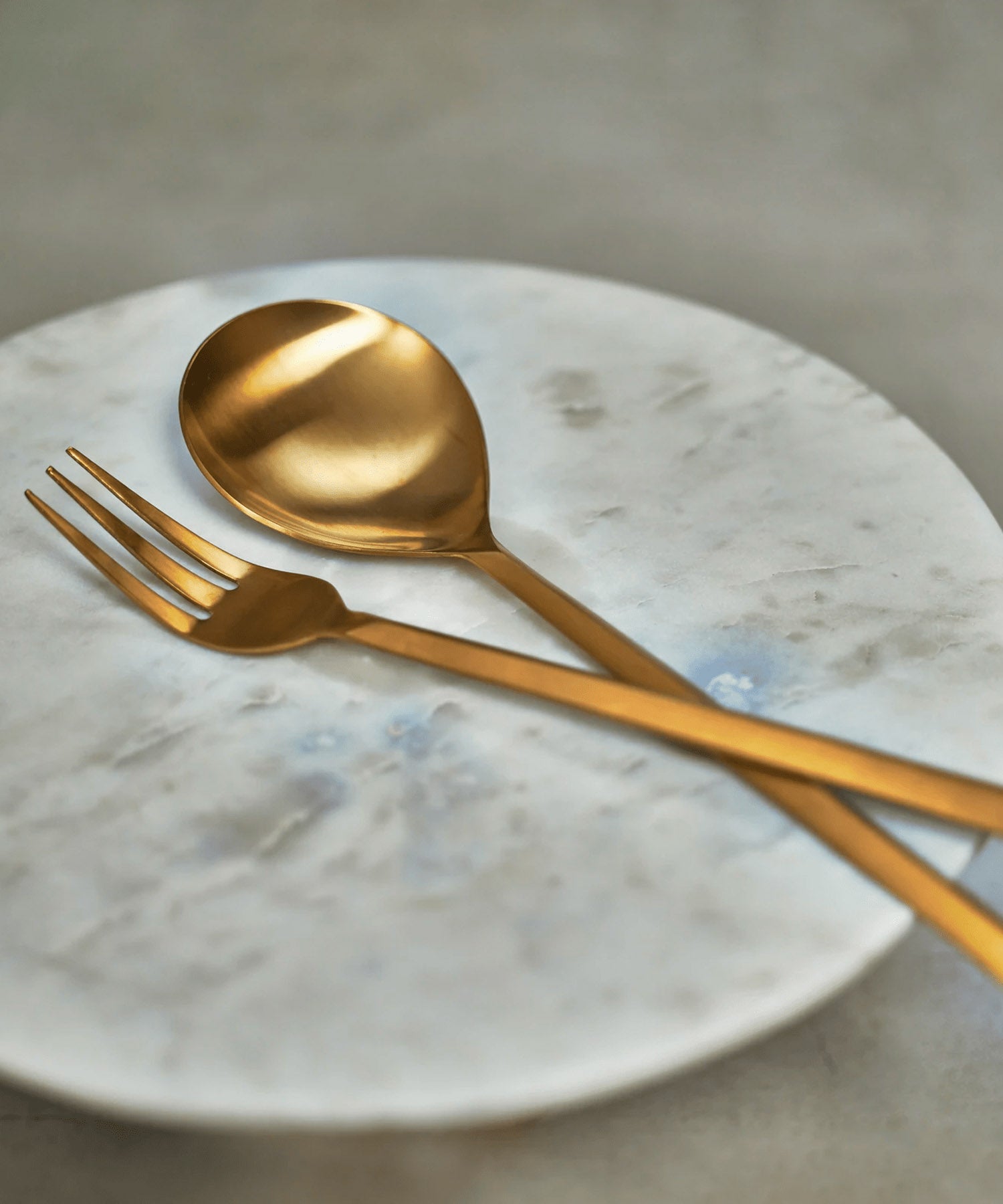 Matte Gold Salad Server Set - Stephenson House