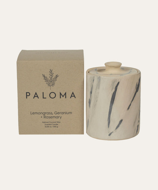Paloma Clay Jar Candle, Lemongrass Geranium & Rosemary - Stephenson House