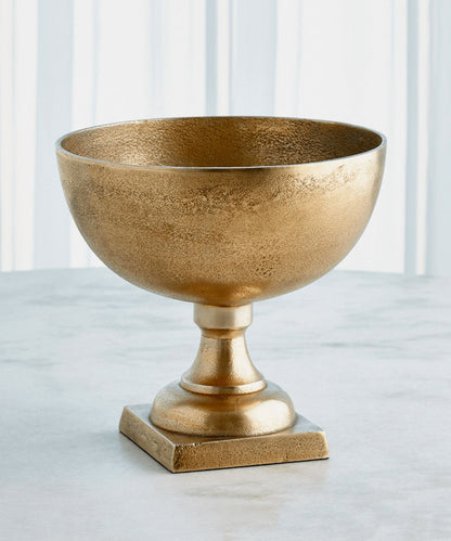 Pedestal Bowl, Antique Brass - Stephenson House