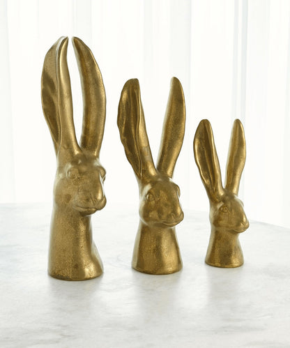Rabbit Sculpture - Matte Gold - Stephenson House