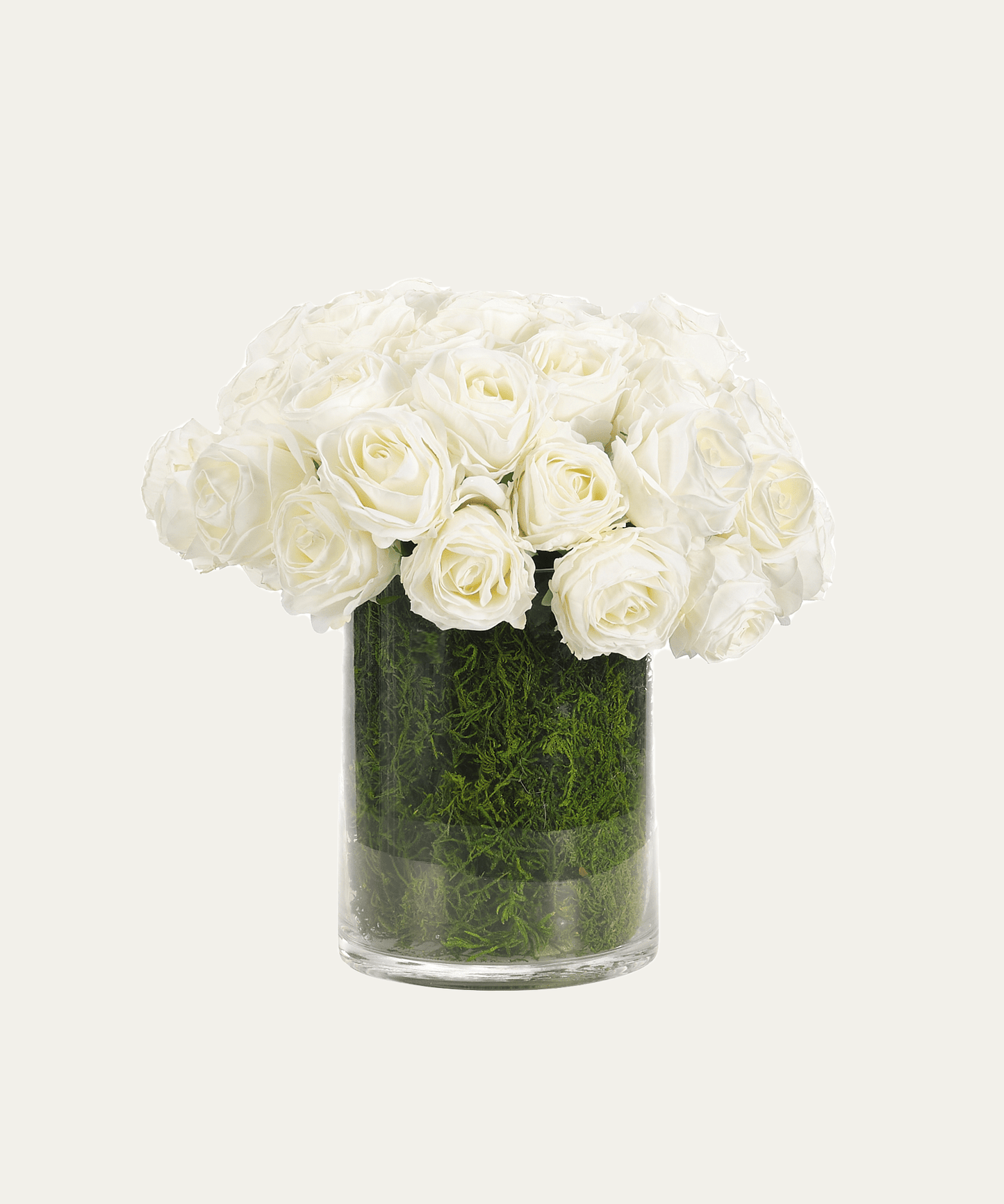 White Rose & Moss Arrangement - Stephenson House